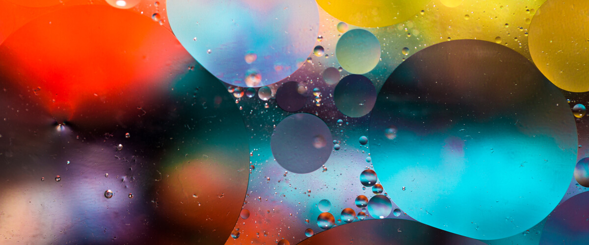 Colourful oil bubbles