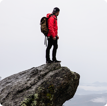 Men in mountains